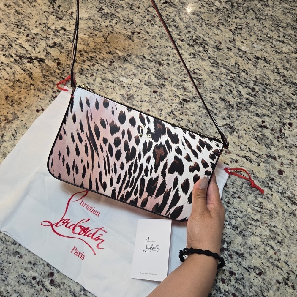 NEW Christian Louboutin Leopard Print Shoulder Bag